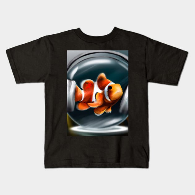 Clownfisch Headphones Kids T-Shirt by maxcode